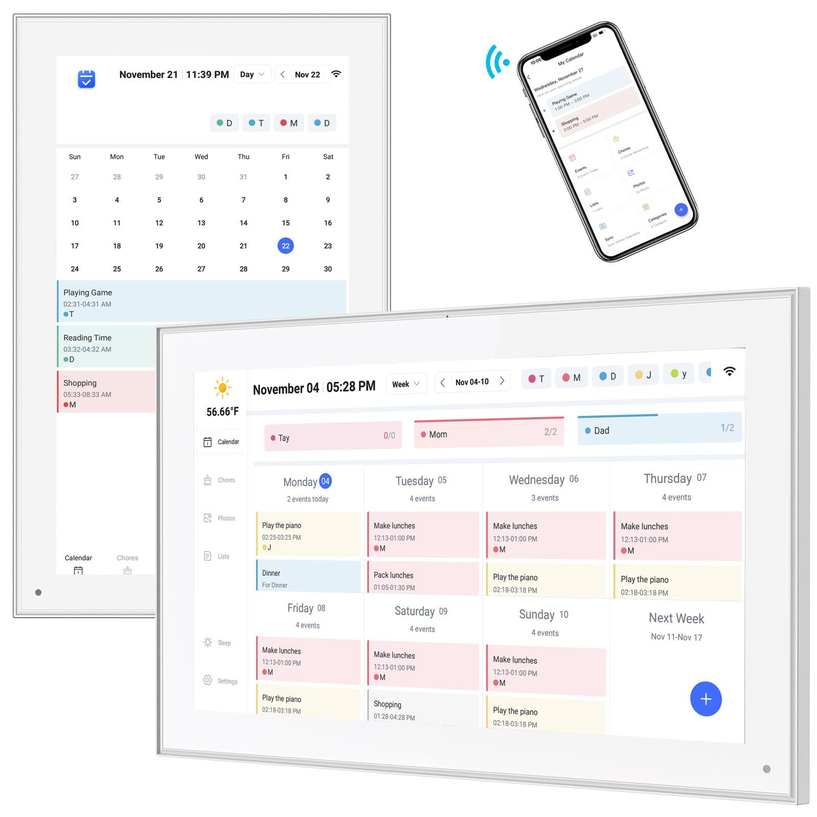 Amazon.co.jp: 15.6インチ デジタルカレンダー 壁掛けタッチスクリーン